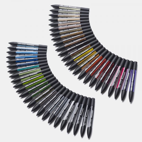 Winsor & Newton - Astuccio rigido in cartone con 48 pennarelli promarker essential collection