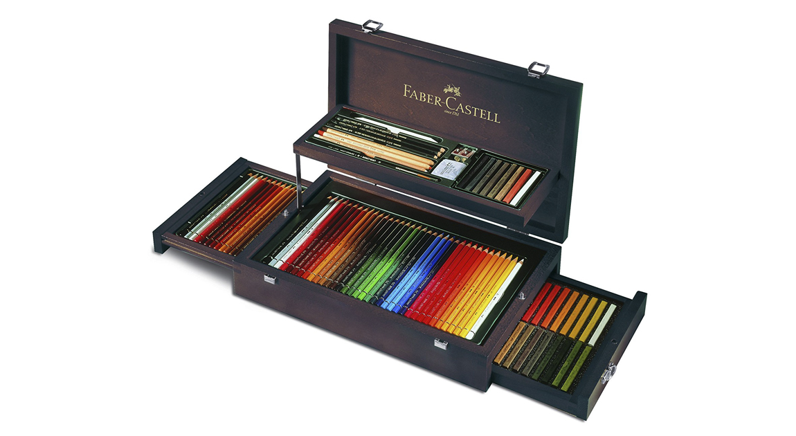 Artemia - Belle arti, decorazione ed hobby - FC110072 - CASSETTA IN LEGNO  COLOR WENGE' CON 72 MATITE COLORATE POLYCHROMOS FABER CASTELL - Faber  Castell