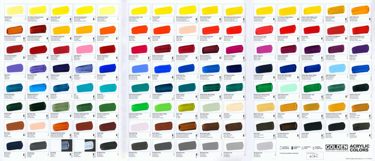 Colori Acrilico Golden Fluid Acrylic Colours 30ml Pellegrini Brera