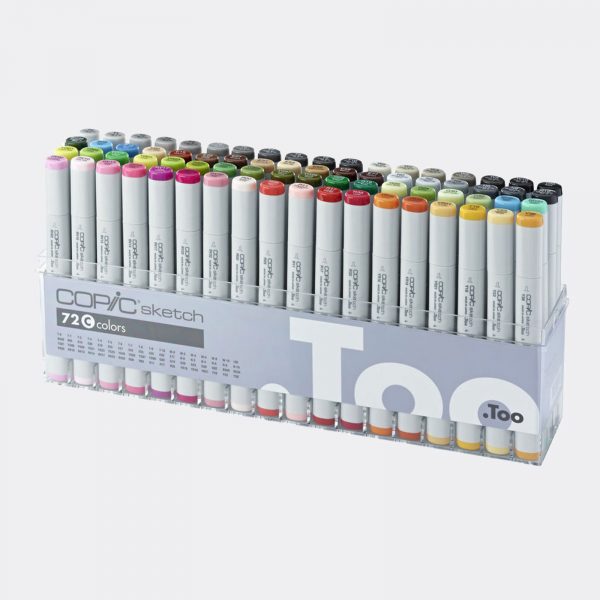 pennarelli COPIC ricaricabile sketch 72 set C Pellegrini Brera Milano