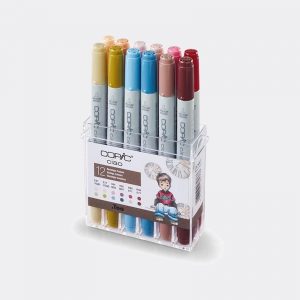 Pennarelli COPIC ricaricabile Ciao 12 Colori Vintage Pellegrini Brera Milano