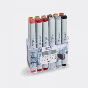 pennarelli COPIC ricaricabile Classic 12 Colori Architettura Pellegrini Brera Milano