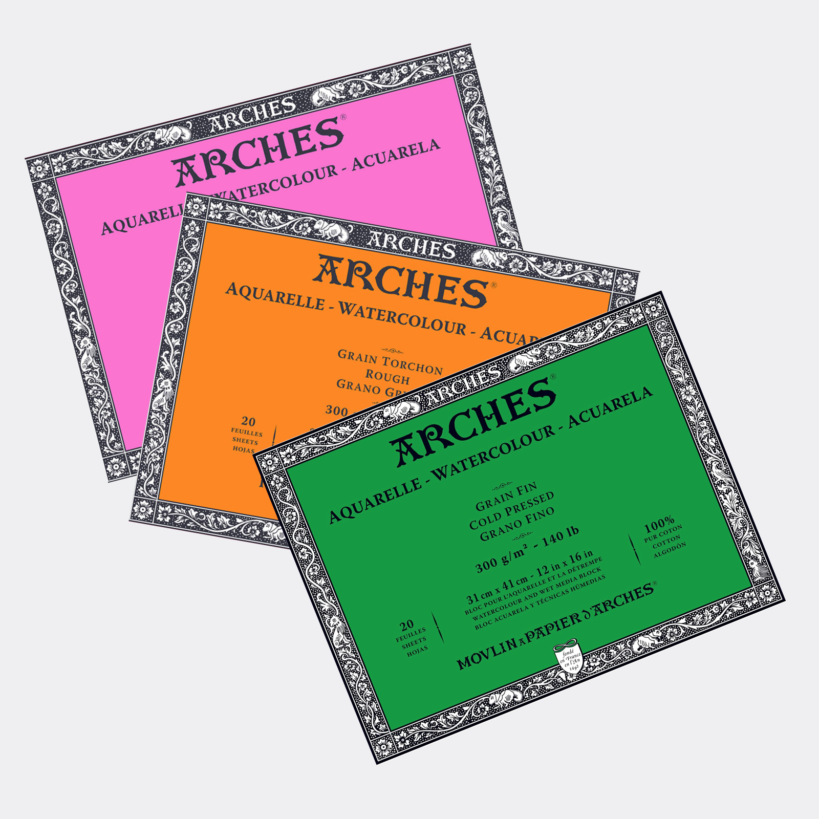Blocco acquerello Arches - AQVARELLE ARCHES - 31 x 41 cm - 20