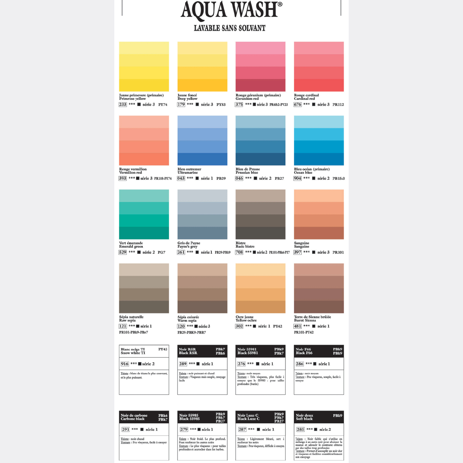 aqua wash Cartella Colori Acquerello Talens Van Gogh Pellegrini Brera Milano