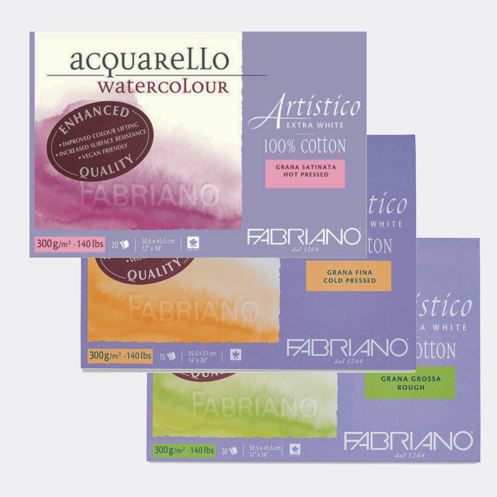 Blocco per acquerello Fabriano Artistico Extra White