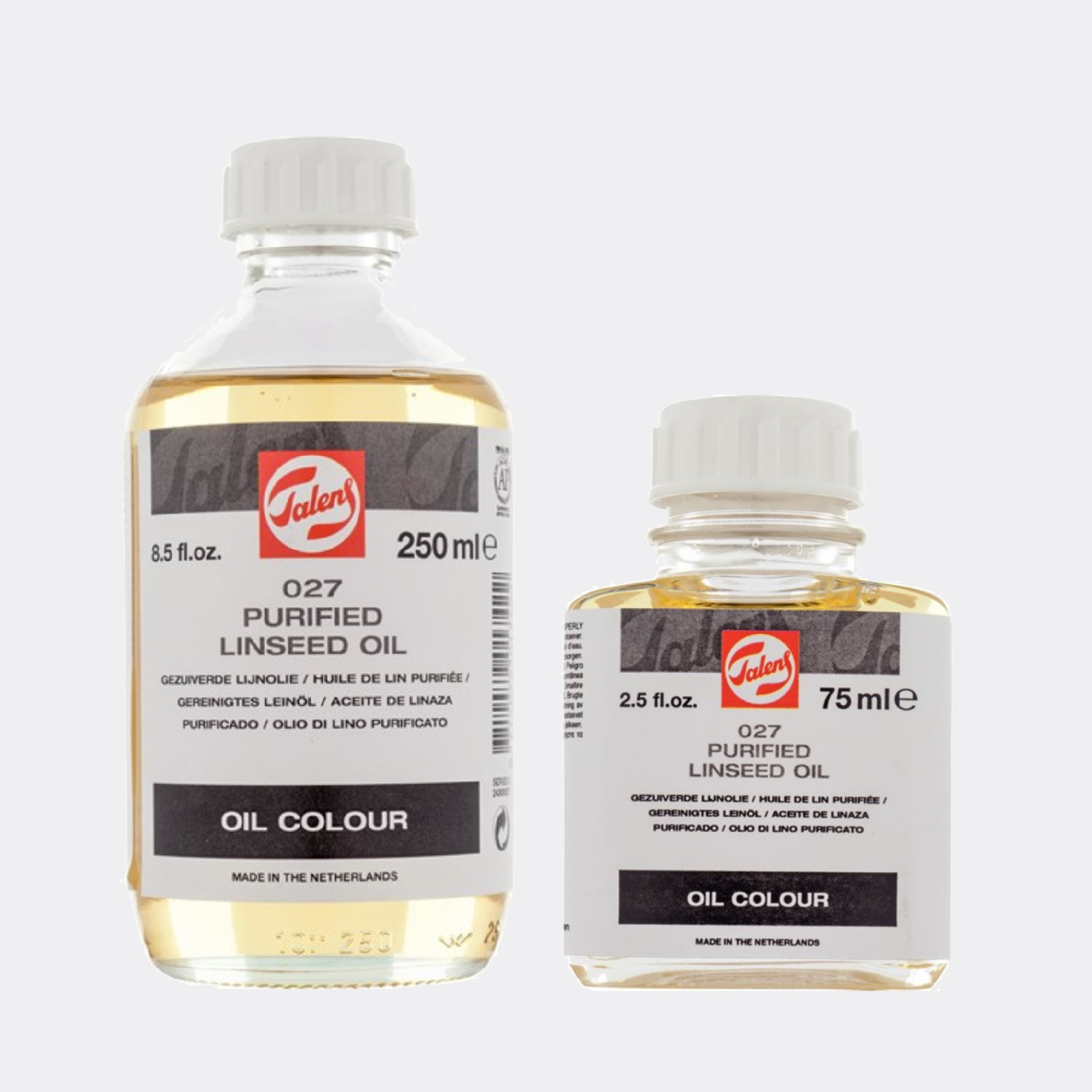 Olio di Lino raffinato puro per pittura ad olio da 250 ml Olio