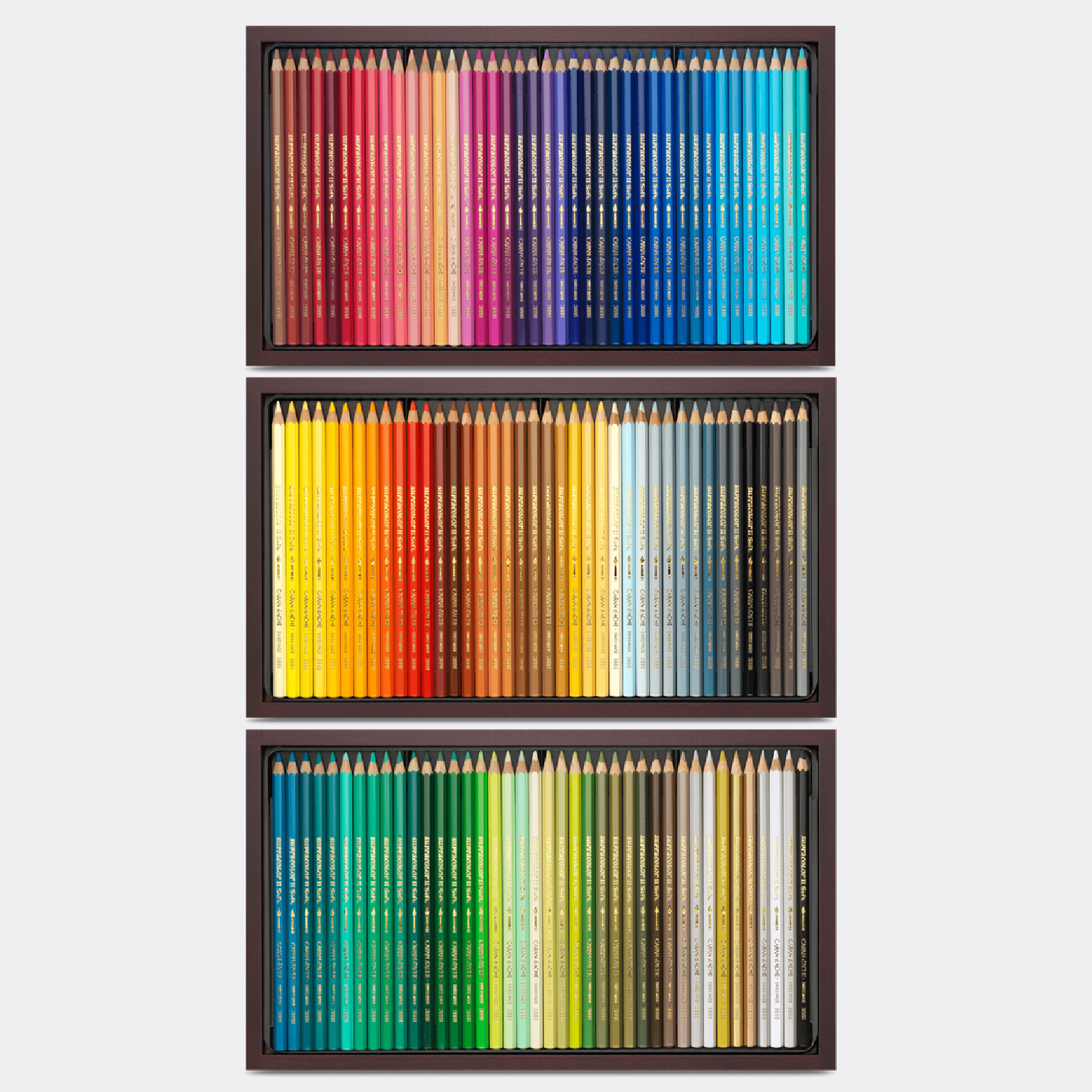 Cassetta legno 120 matite colorate Supracolor Aquarelle Caran d'Ache -  Pellegrini Brera - La Bottega d'Arte di Milano