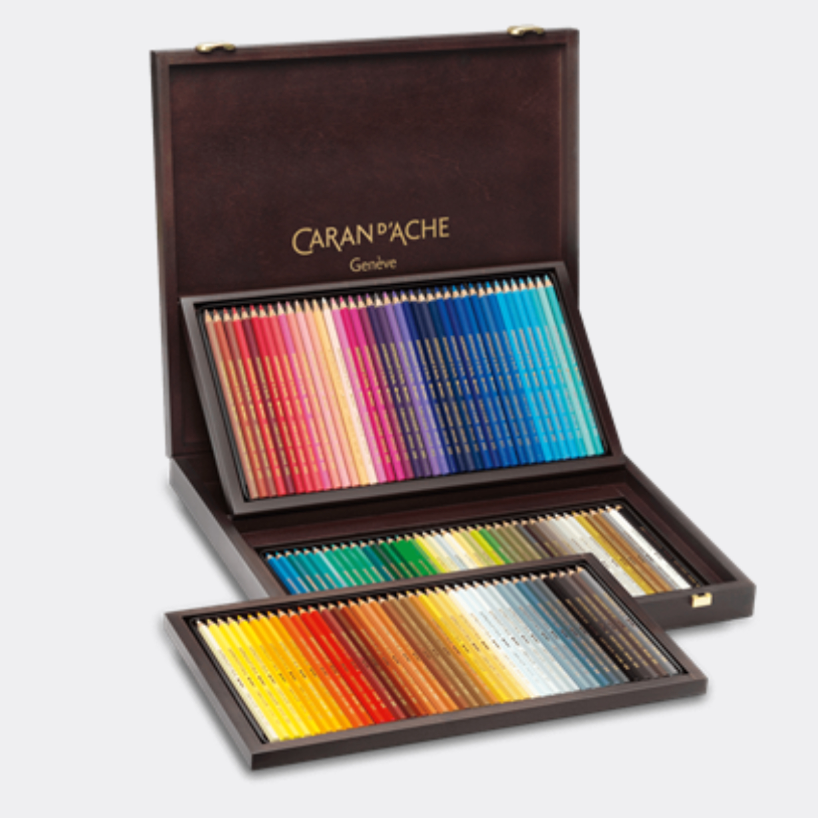 Cassetta legno 120 matite colorate Supracolor Aquarelle Caran d
