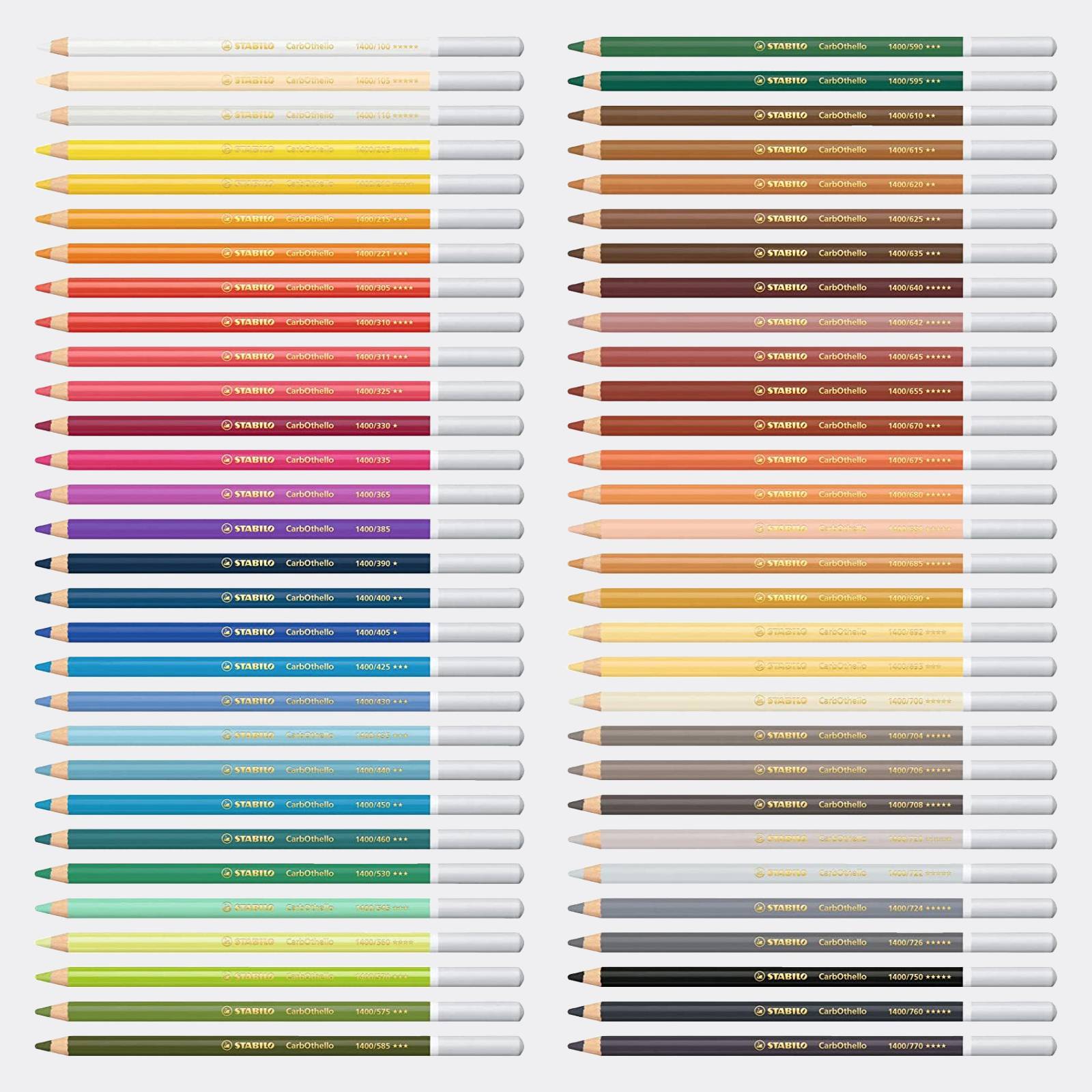 Scatola di metallo 60 matite colorate Stabilo Carbothello - Pellegrini  Brera - La Bottega d'Arte di Milano